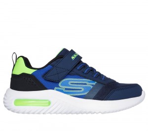 Boys's Skechers Bounder-Tech - Ultravoid Sneakers Navy / Lime USA | 2430-QCXGL