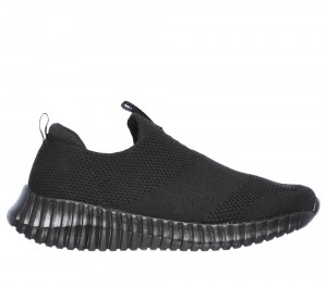 Boys's Skechers Elite Flex - Wasick Sneakers Black USA | 6528-KANYB