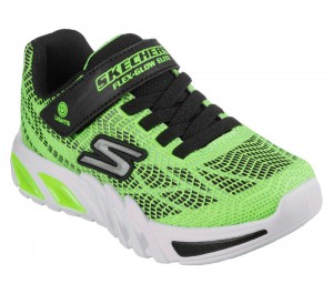 Boys's Skechers Flex-Glow Elite - Vorlo Light Up Sneakers Lime / Black USA | 9786-UWFKL