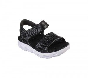 Boys's Skechers Foamies: Hypno-Splash - Solzo Light Up Sneakers Black USA | 7954-JALYV