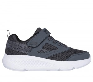 Boys's Skechers GO RUN Elevate - Astonishing Speed Slip On Shoes Charcoal USA | 1486-ZBOYD
