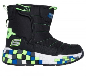 Boys's Skechers Mega-Craft 3.0 Sneakers Black / Lime USA | 6341-EFCLH
