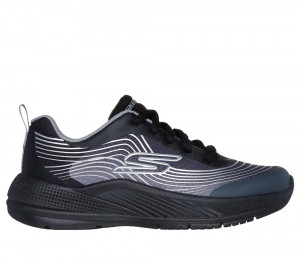Boys's Skechers Microspec Advance - Revconix Sneakers Black / Silver USA | 3910-OBLWJ