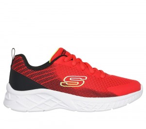Boys's Skechers Microspec II - Vovrix Lace Up Shoes Red / Black USA | 9346-MVGWA