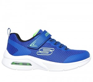 Boys's Skechers Microspec Max Slip On Shoes Blue / Lime USA | 2085-YTOZP
