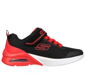 Boys's Skechers Microspec Max - Gorvix Slip On Shoes Black / Red USA | 0685-KAVUX