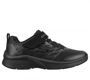 Boys's Skechers Microspec - Texlor Sneakers Black USA | 6342-KOQJS