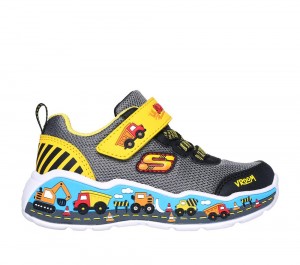 Boys's Skechers Play Scene Sneakers Black / Yellow USA | 0214-VNEXD