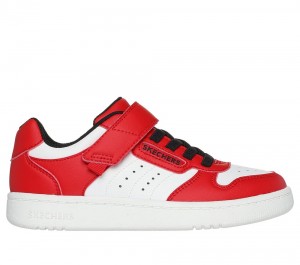 Boys's Skechers Quick Street Sneakers Red / White USA | 3462-ZYUEM