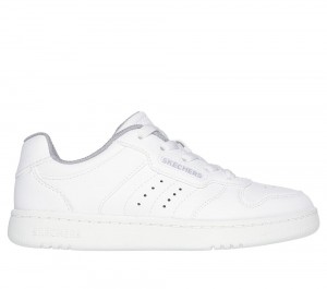 Boys's Skechers Quick Street - Vorton Lace Up Shoes White USA | 4518-CYLDB