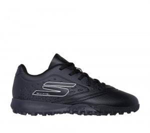 Boys's Skechers Razor 1.5 Jr Td TF Sneakers Black / Silver USA | 0196-XYGFR