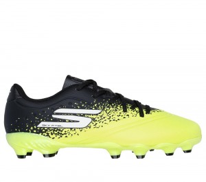 Boys's Skechers Razor 1.5 Jr Youth FG Sneakers Yellow / Black USA | 6594-VAUHT