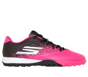 Boys's Skechers Razor 1.5 Jr Youth TF Sneakers Black / Pink USA | 2978-NJRET