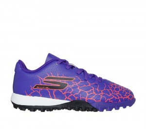 Boys's Skechers SKX_ 1.5 Jr Td TF Lace Up Shoes Purple USA | 1706-MJDOZ