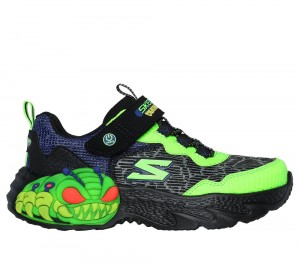 Boys's Skechers S-Lights: Creature-Lights Sneakers Black / Lime USA | 4639-GBMTW
