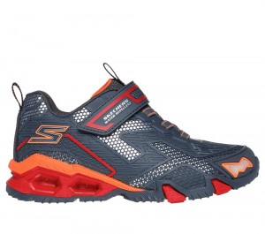 Boys's Skechers S-Lights: Hydro Lights - Heat-Tread Light Up Sneakers Charcoal / Orange USA | 5206-CXNGL