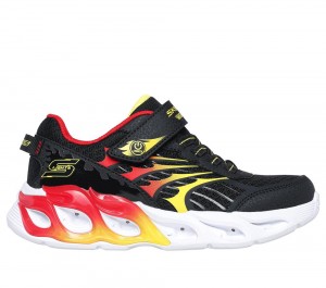 Boys's Skechers S-Lights: Thermo Flash 2.0 Light Up Sneakers Black / Red USA | 0942-GJTDK