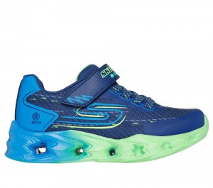 Boys's Skechers S-Lights: Vortex 2.0 - Quantroid Light Up Sneakers Navy / Blue USA | 6210-NOBIH