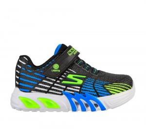 Boys's Skechers S Lights: Flex-Glow Elite Light Up Sneakers Black / Lime USA | 4829-GWVNK
