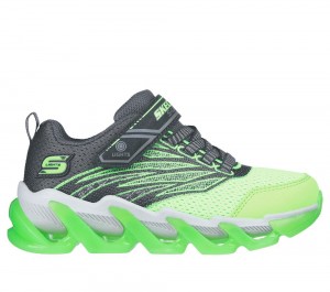 Boys's Skechers S Lights: Mega Surge Light Up Sneakers Charcoal / Lime USA | 5426-DBRCL