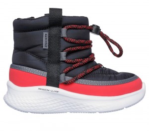 Boys's Skechers Skech-Lite Pro - Cozy-Glide Slip On Shoes Black / Red USA | 4781-YTBWD