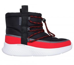 Boys's Skechers Skech-Lite Pro - Cozy-Glide Slip On Shoes Black / Red USA | 5649-JBVUD