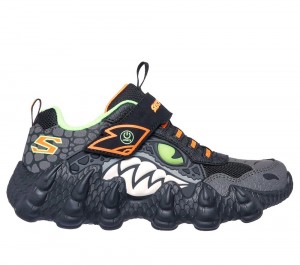 Boys's Skechers Skech-O-Saurus - Rapid-Dino Sneakers Black / Lime USA | 9716-YDHEZ