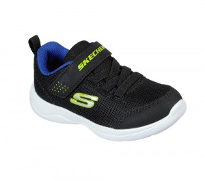 Boys's Skechers Skech-Stepz 2.0 - Mini Wanderer Slip On Shoes Black / Lime USA | 1605-AYEIL