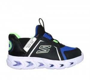 Boys's Skechers Slip-ins: Hypno-Flash 2.0 - Vexlux Light Up Sneakers Black / Lime USA | 6723-TZIJU