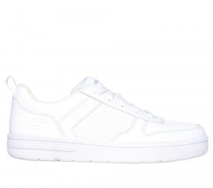Boys's Skechers Smooth Street - Genzo Lace Up Shoes White USA | 9706-GVWPA