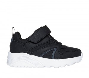 Boys's Skechers Uno Lite - Echo Surge Sneakers Black / White USA | 9385-UJMTE