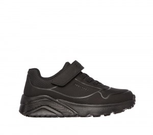 Boys's Skechers Uno Lite - Vendox Slip On Shoes Black USA | 5316-ERQXM