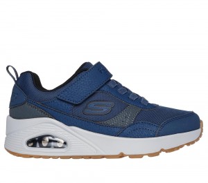 Boys's Skechers Uno - Retro-Squad Slip On Shoes Navy USA | 0541-PLFXH