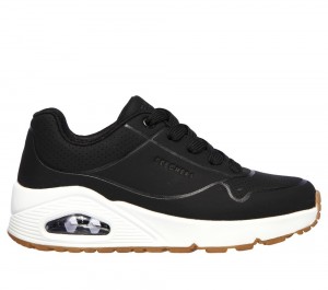 Boys's Skechers Uno - Stand on Air Sneakers Black USA | 6579-NCXHS