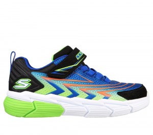Boys's Skechers Vector-Matrix - Voltonik Slip On Shoes Blue / Multicolor USA | 6029-SUJTM