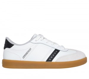 Boys's Skechers Zinger Street Lace Up Shoes White / Black USA | 1709-RICNP