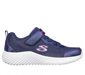 Girls's Skechers Bounder - Girly Groove Sneakers Navy USA | 7639-UNSEX