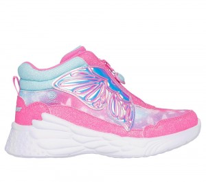 Girls's Skechers Dream Racer - Butterfly Express Sneakers Pink / Turquoise USA | 1689-TWNAX
