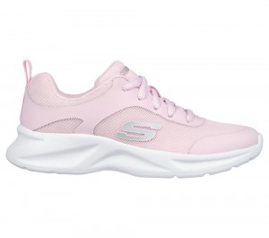 Girls's Skechers Dynamatic - Swift Speed Lace Up Shoes Light Pink USA | 0574-ZCHWG