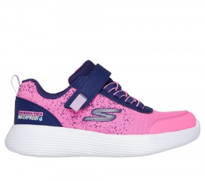 Girls's Skechers GO RUN 400 V.2 Sneakers Navy / Hot Pink USA | 7184-UDIGW
