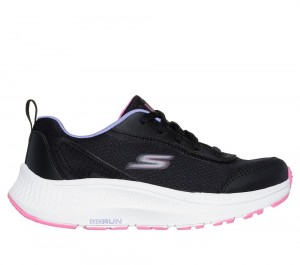 Girls's Skechers GO RUN Consistent 2.0 - Endless Speed Lace Up Shoes Black USA | 2406-JMVNQ