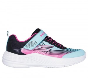 Girls's Skechers Microspec Advance Sneakers Aqua / Purple USA | 8419-ACTZN