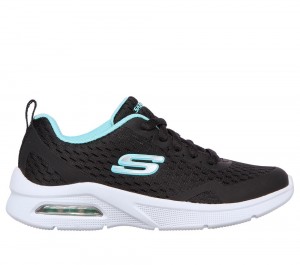 Girls's Skechers Microspec Max - Electric Jumps Lace Up Shoes Black USA | 0691-VCPXN