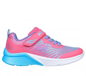 Girls's Skechers Microspec - Rejoice Racer Sneakers Pink / Multicolor USA | 2157-BUFXM