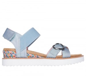 Girls's Skechers Miss Desert Hi Sandals Light Denim Blue USA | 2394-DHSEM