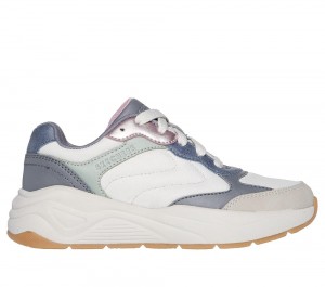 Girls's Skechers Nova Jogger Lace Up Shoes Natural / Multicolor USA | 6247-XNOYM