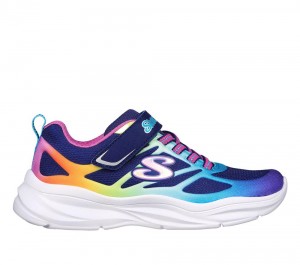 Girls's Skechers Power Jams Sneakers Navy / Multicolor USA | 6358-KURAO