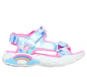 Girls's Skechers Rainbow Racer Sandal - Summer Sky Sandals Blue USA | 6140-UYOFT