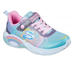 Girls's Skechers Rainbow Racer - Nova Blitz Light Up Sneakers Multicolor USA | 2916-NDFHG