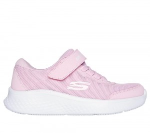 Girls's Skechers Skech-Lite Pro Lace Up Shoes Light Pink USA | 9467-DMNQJ